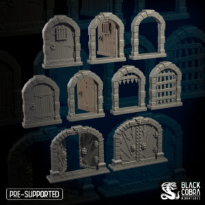 door set for dungeons crawlers stl