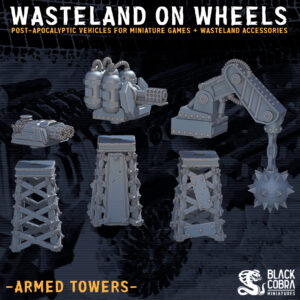  armed tower wasteland on wheels stl