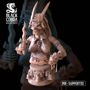 evil witch bust stl