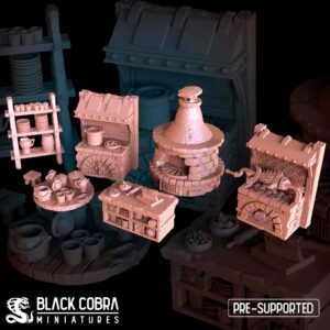medieval fantasy kitchen set stl