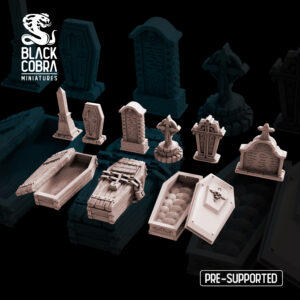 tombstones and coffins stl