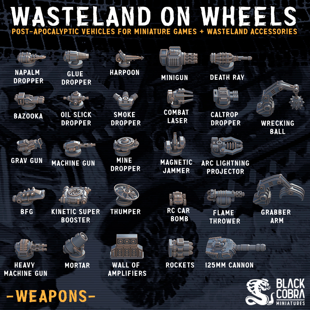 refuelled weapons wasteland on wheels stl refuelled weapons wasteland on wheels stl