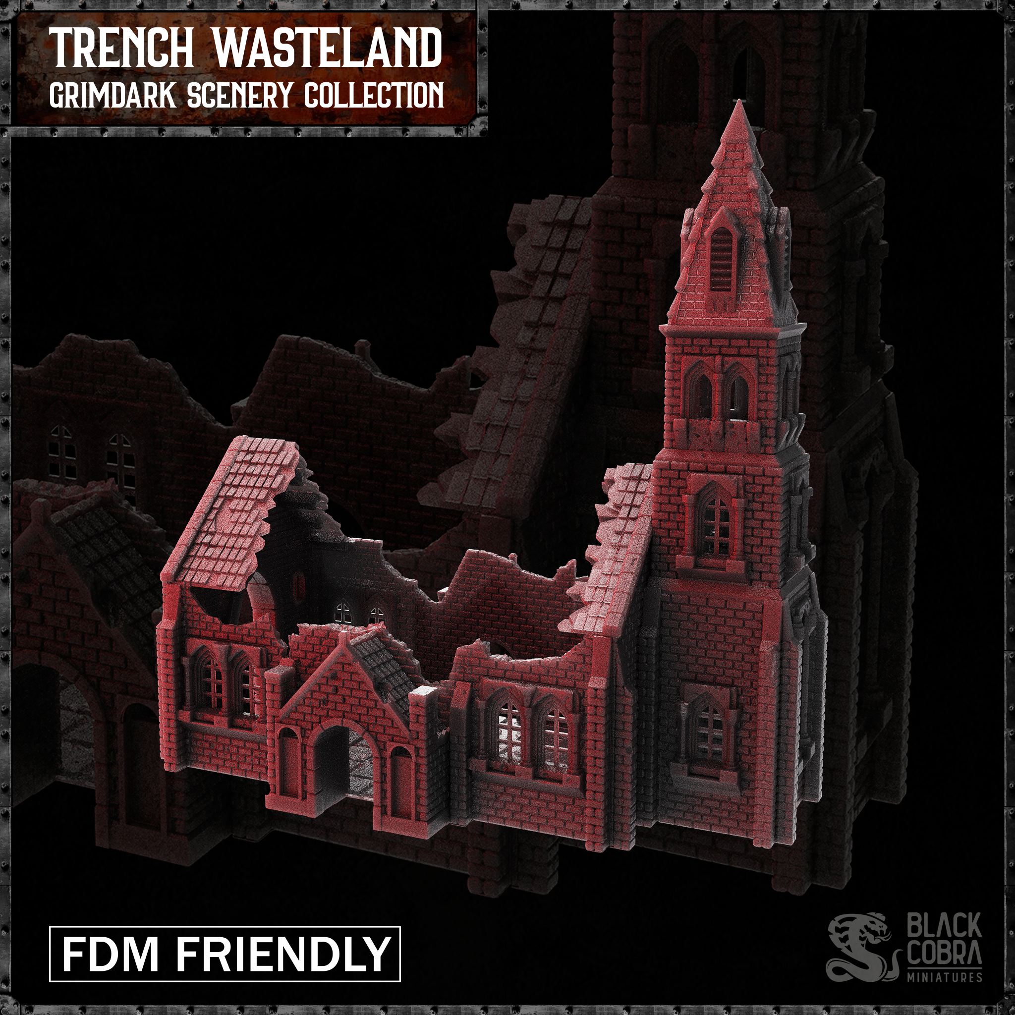 FDM-friendly Trench Wasteland church terrain